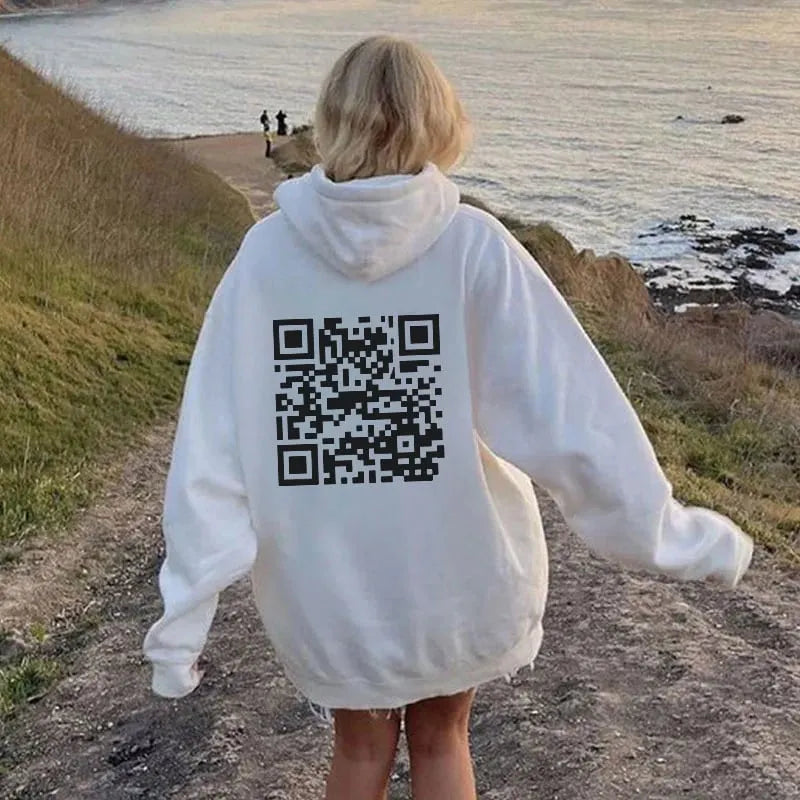 Funny FU QR Code Hoodie