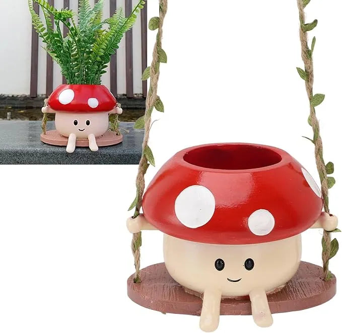 🍄 Whimsical Ceramic Mushroom Hanging Planters 🌼