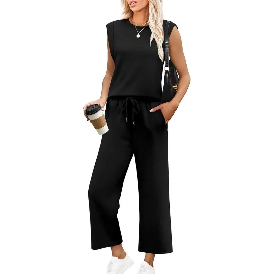 💕Hot Sale 49% OFF🔥New Women's  Sleeveless Top & Wide-Leg Pants 2-Piece Set