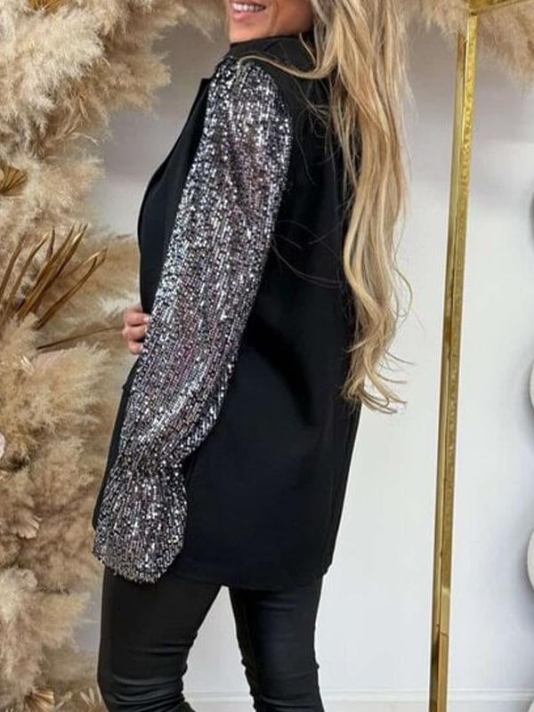 Women's Sequin Patchwork Blazer (Buy 2 Free Shipping)