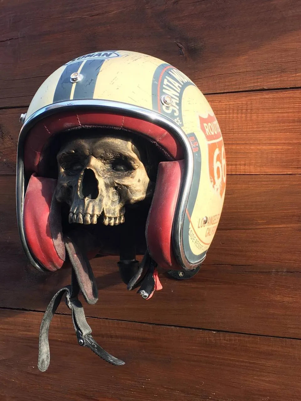 Motorcycle Skull Helmet Holder with Beard(🎁The most special gift for riders)