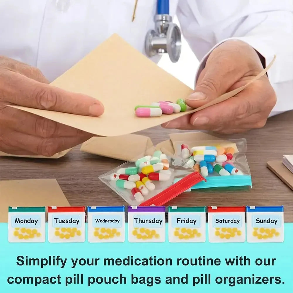 🔥Last Day 49% OFF -💊✨ Stay Organized Anywhere with Clear Zipper Pill Storage Bags