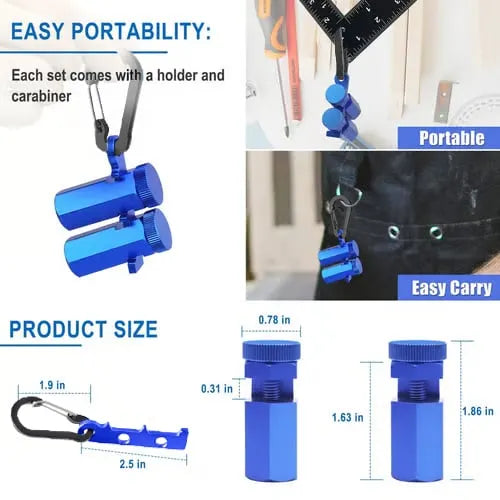 🎉 Tall Stair Gauges for Framing Square – Hexagonal Stable Lock with Holder & Hook for Carpentry & Circular Saw