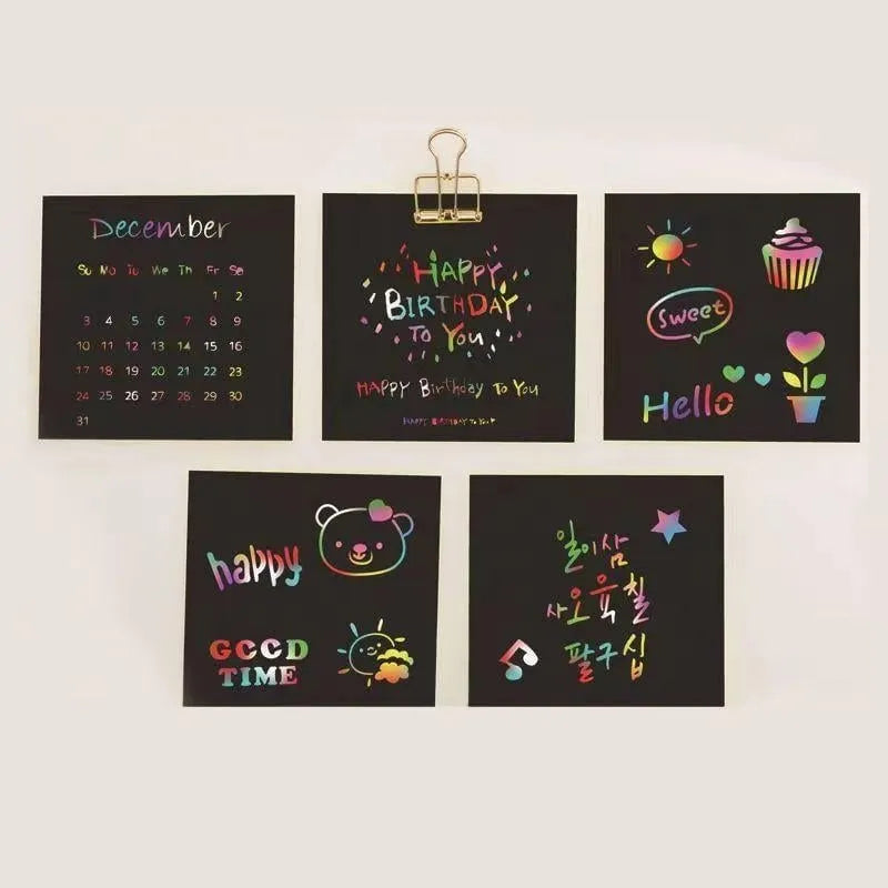 🔥LAST DAY 50% OFF - 🌈DIY Rainbow Magic Scratch Paper Art Set
