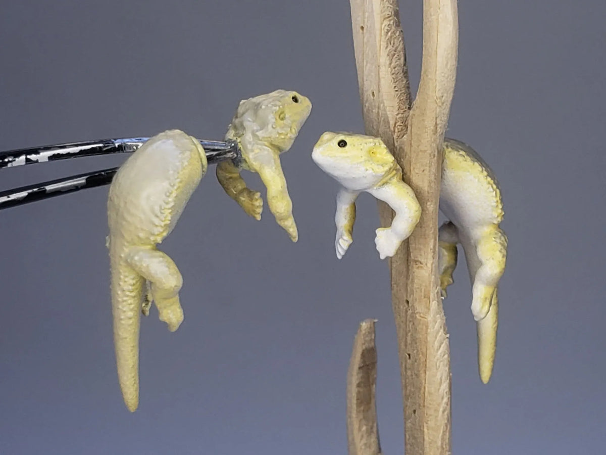 Hand Painted Bearded Dragon Earrings