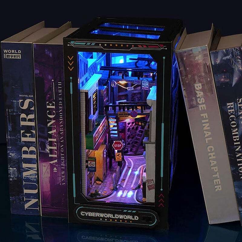 Cyberpunk Futuristic Alleyway Booknook