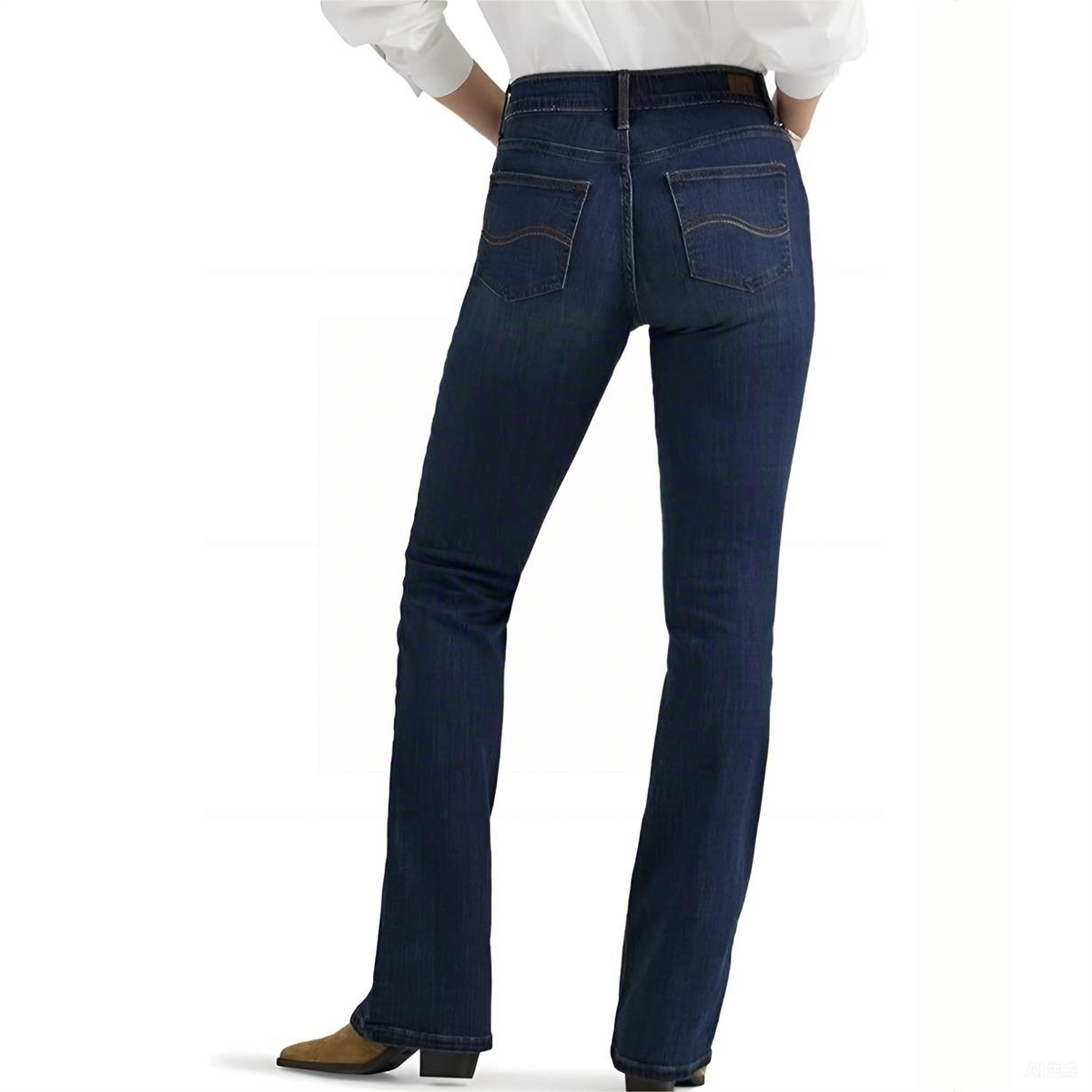 High Waist Straight Leg Soft Denim Jeans