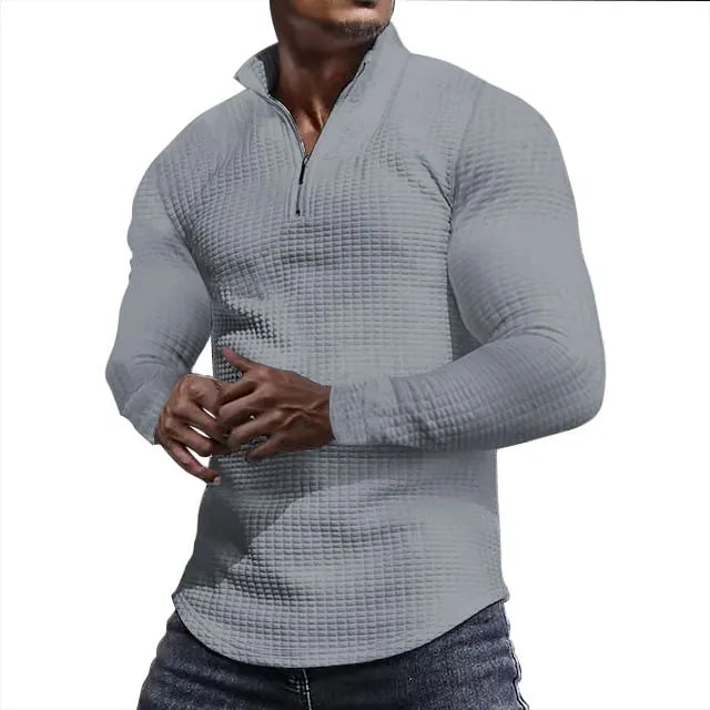 🎁Last Day Promotion 49% OFF🔥Men's Regular Fit Plain Half Zip Up Sweatshirt