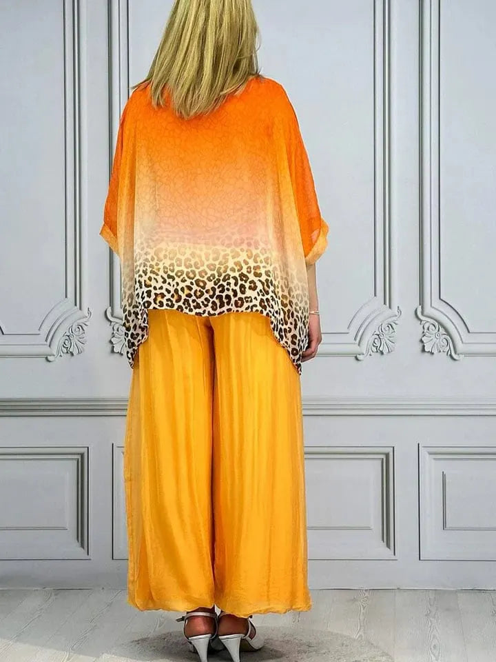 Leopard Print Glossy Gradient Two-Piece Set💖BUY 2 FREE SHIPPING