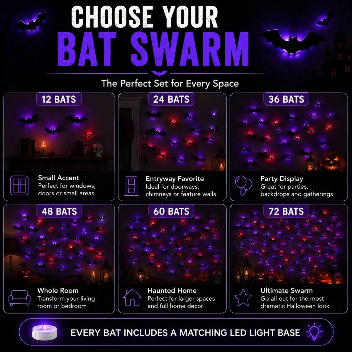🎉 🦇 Halloween Sale: 3D LED Flying Bat Wall Decor – Create a Spooky Atmosphere in Minutes
