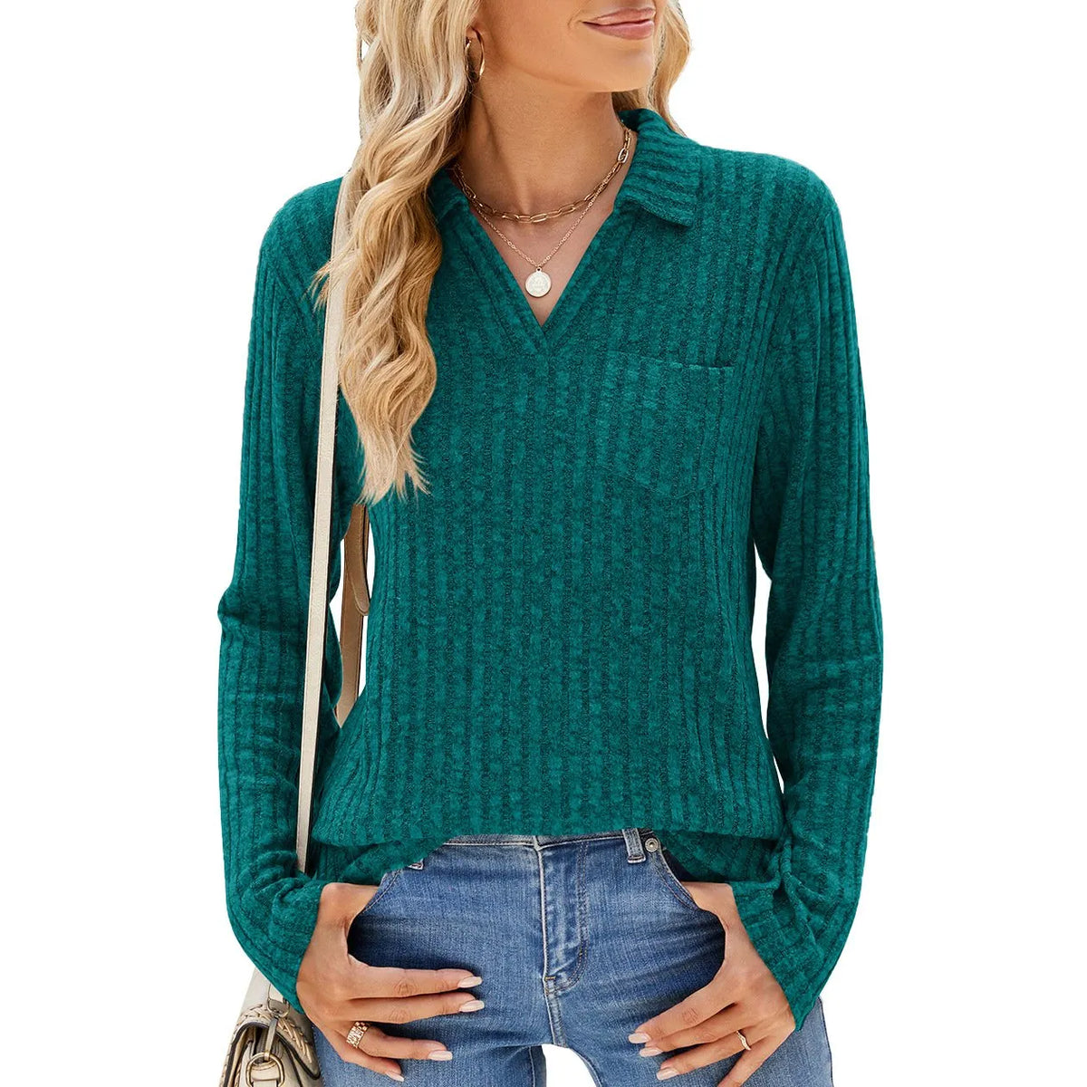 🌸Women's Collared V-Neck Sweater (Buy 2 Free Shipping)