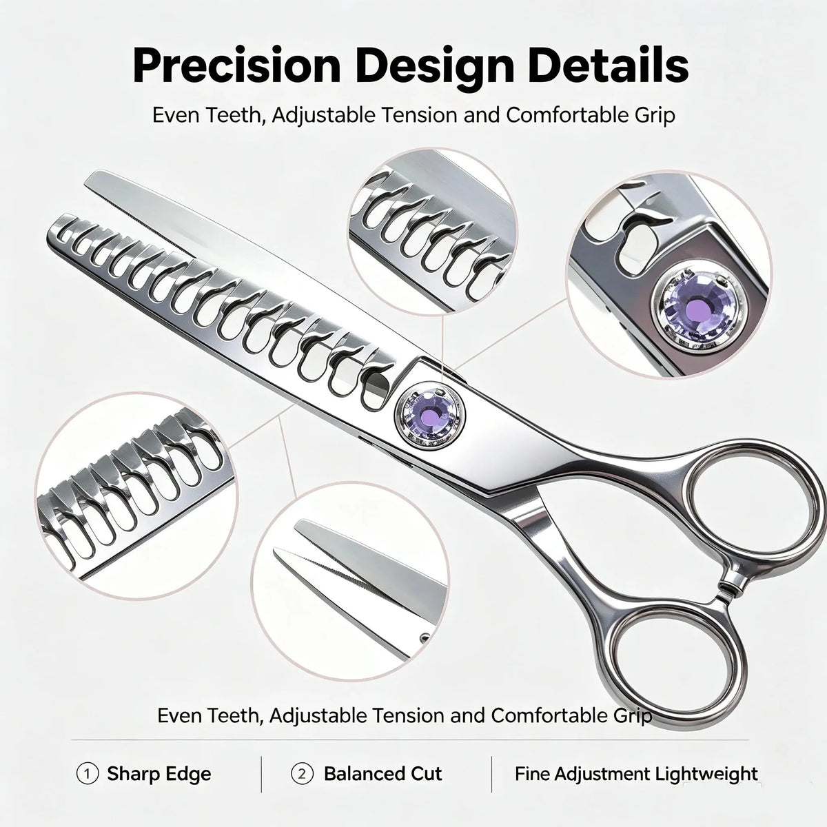 🎉Professional Hair Texturizing Thinning Scissors--Stainless Steel Hair Shears