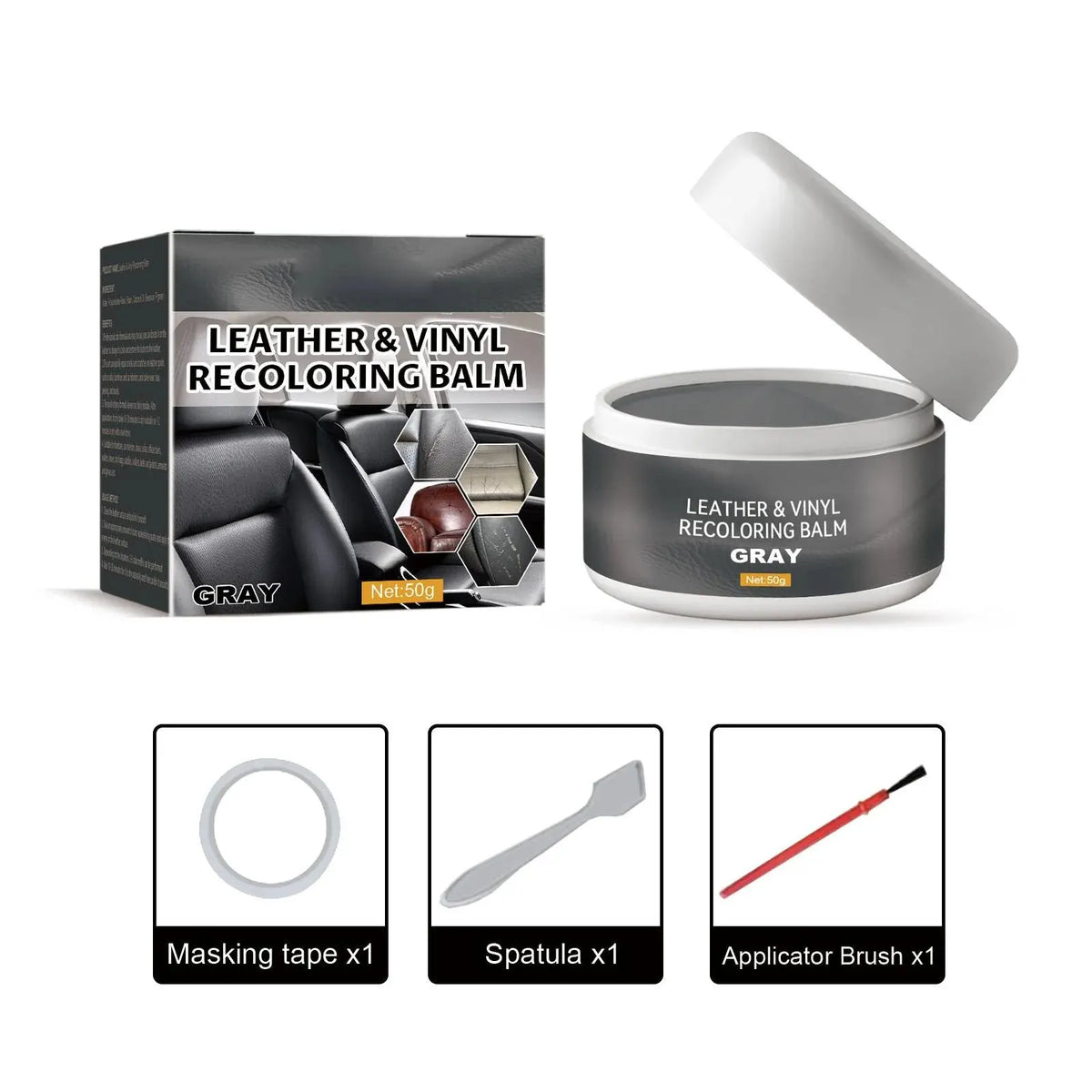 🔥HOT SALE🔥Leather & Vinyl Recoloring Balm Kit – Restore Faded Seats, Sofas & Shoes