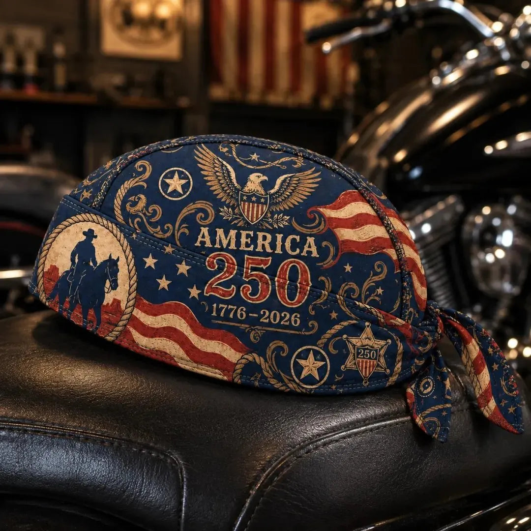 🔥LAST DAY 50% OFF - 🦅America 250 Cycling Pirate Hat / Biker Headwrap🧢