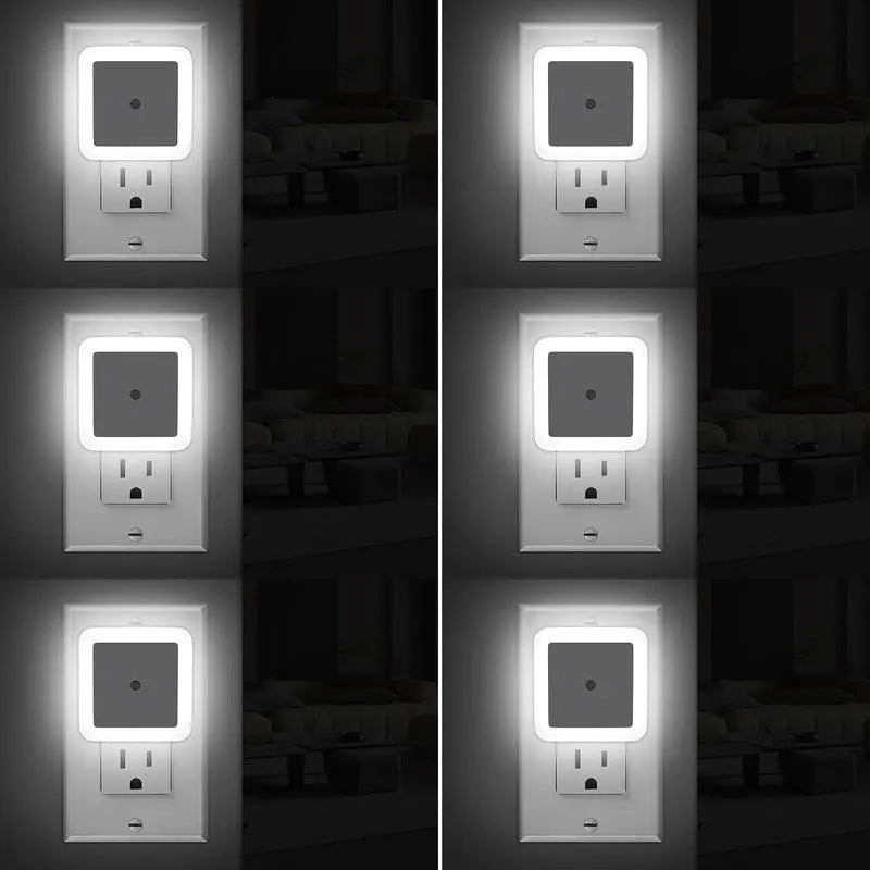 🎉6pcs Night Light, Night Lights Plug into Wall , Nightlight Plug in Night Lights, Dusk to Dawn Night Lamp Led Night Light for Bedroom, Bathroom, Hallway Warm White