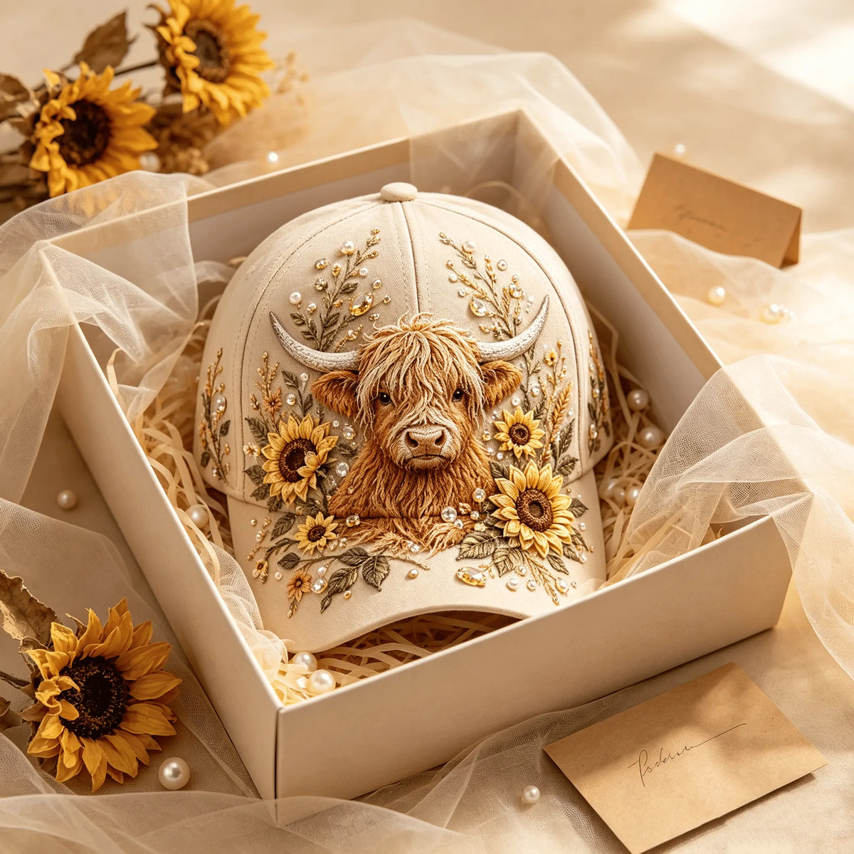 🔥LAST DAY 49% OFF - 🦬3D Highland Cow Embroidery Cap🧢
