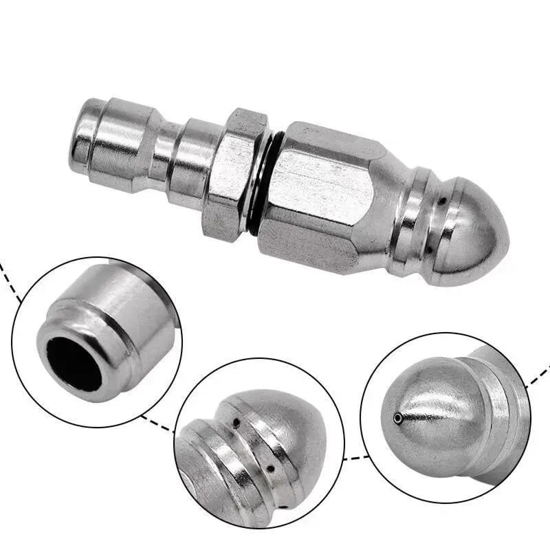 🎉🚿 Powerful Stainless Steel Sewer Jetter Nozzle – Up to 5000 PSI for Deep Drain Cleaning! 💧