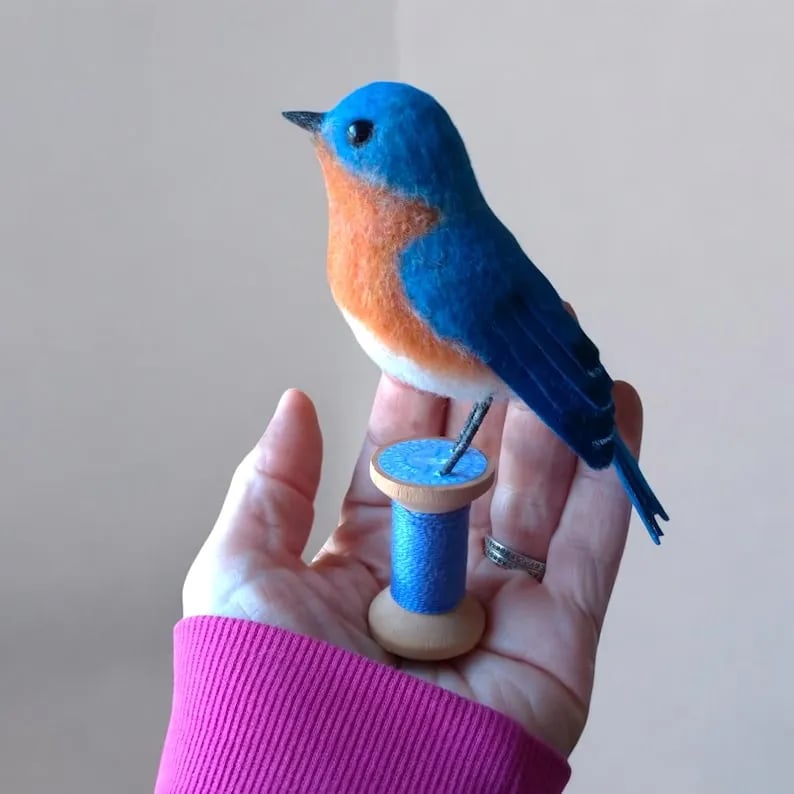🎈Handmade Wool Songbirds – Eco-Friendly Needle Felted Birds🐦✨