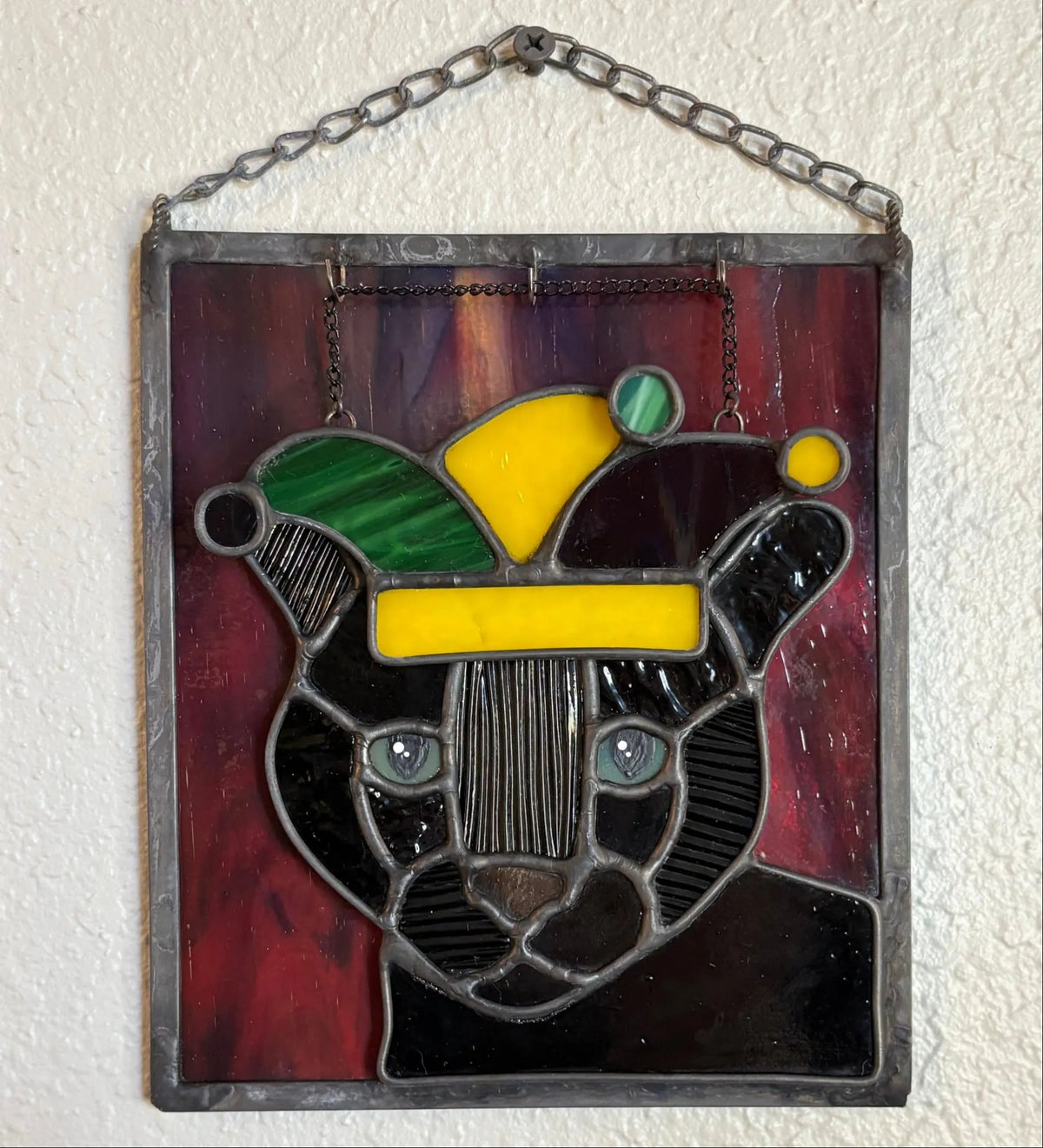 🔥Last Day 49% OFF -  🐆✨Stained Glass Black Cat Suncatcher Window Hanging Decor, Interchangeable Hat Design