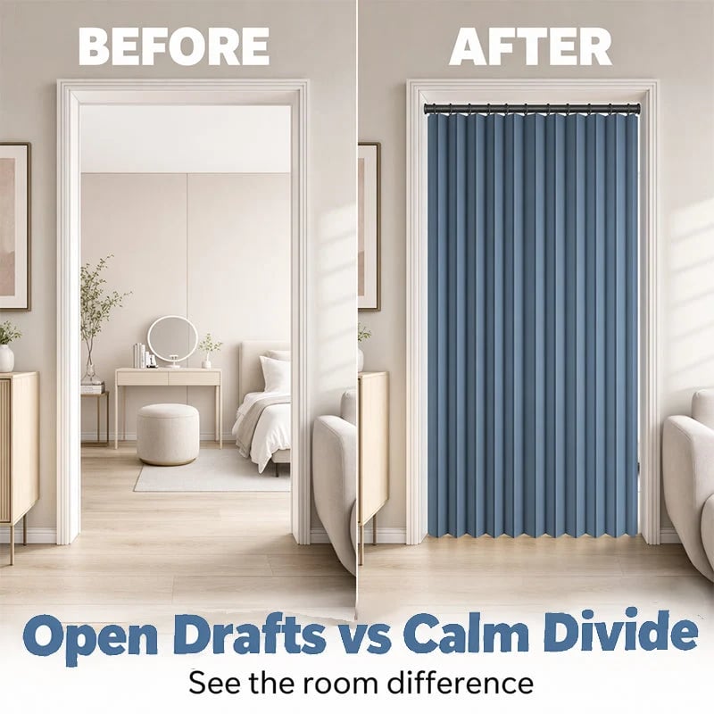 🔥 HOT SALE 🔥⏰🔥LIMITED TIME 49% OFF! ⭐No-Drill Magnetic Accordion Door Curtain