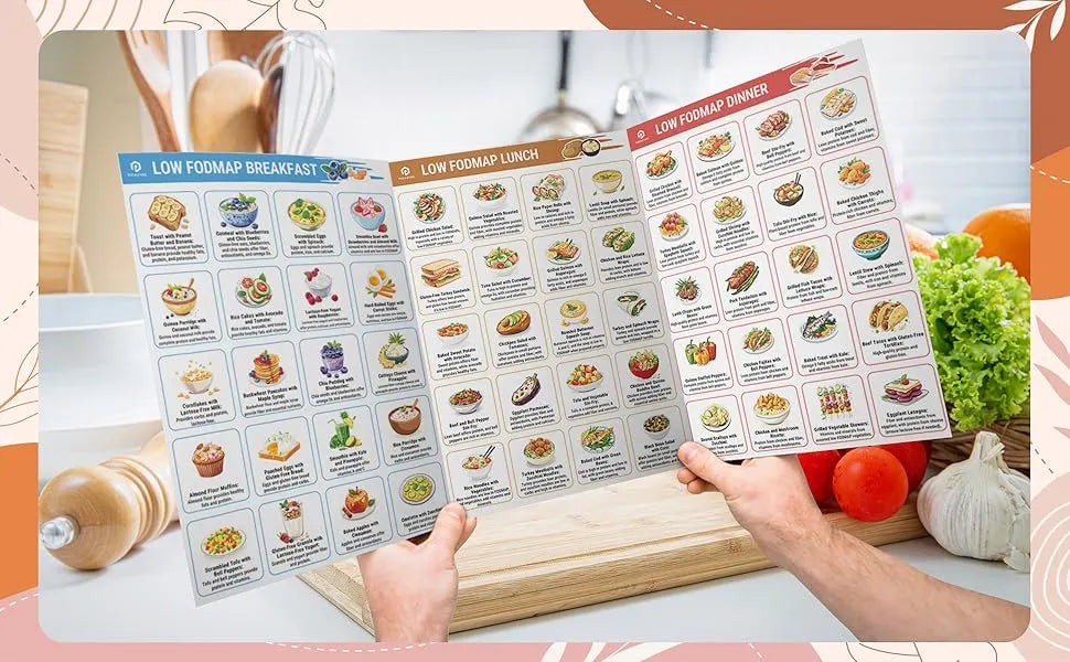 🔥Last Day 50% OFF -🥗Set of 2 Fodmap Chart📘IBS Symptom Relief Food List