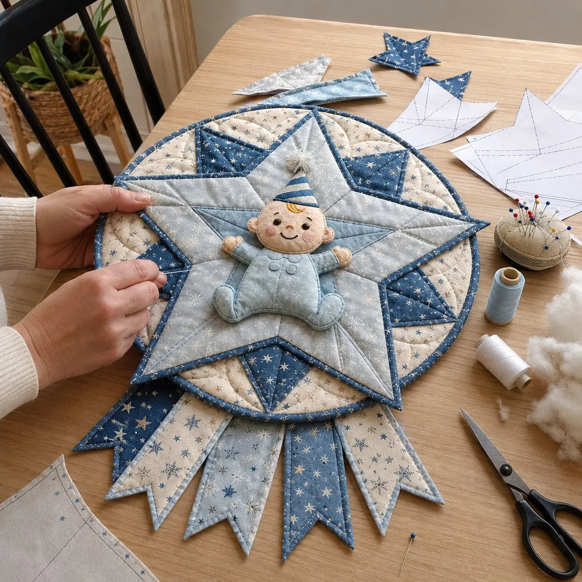 🎉 Beginner-Friendly 12-Month Themed 3D Quilted Door Hanger Sewing Kit Collection | Complete Kit with Coordinated Fabrics, Sewing Materials & Step-by-Step Guide Included 💕