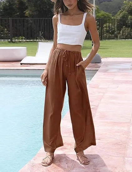🔥Last 4 hours Sale: Save 49%-👖Women's Summer Wide Leg Cotton Linen Pants(🎁BUY 2 FREE SHIPPING)
