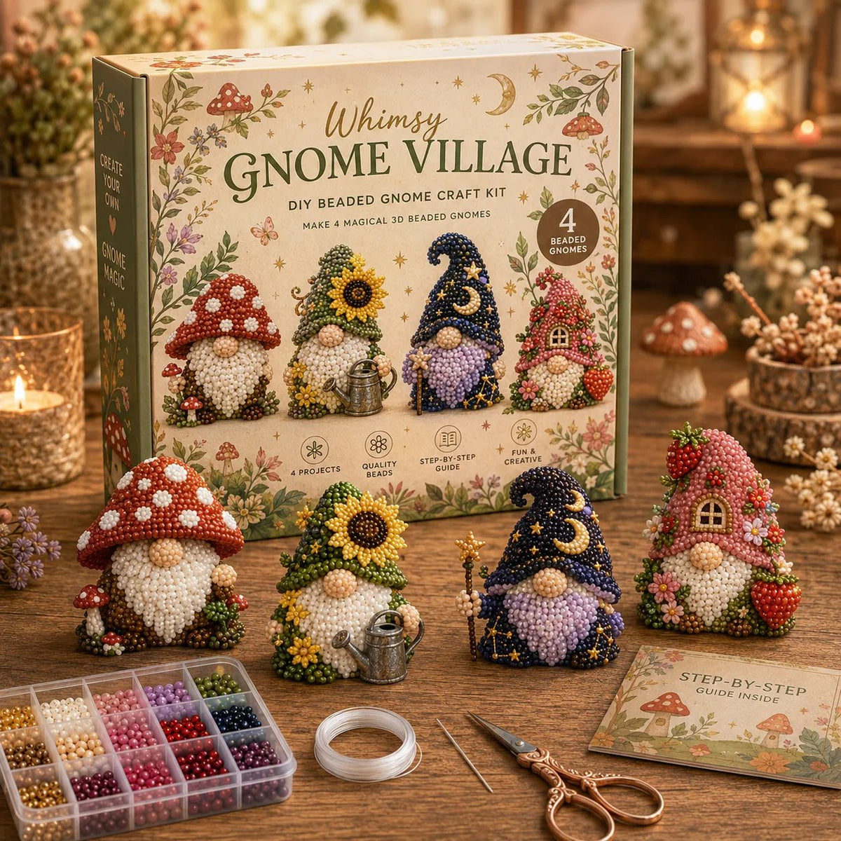 🎉✨ Creative Beaded Mini World 3D DIY Kit Collection