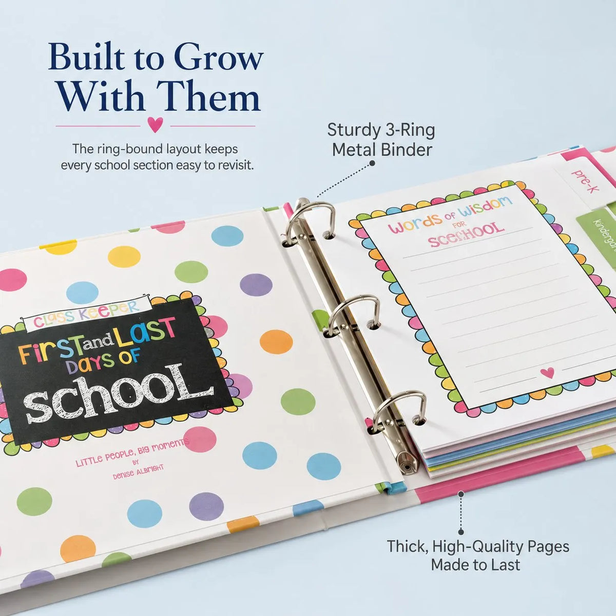 🎉 📚First & Last Day School Memory Keepsake Binder