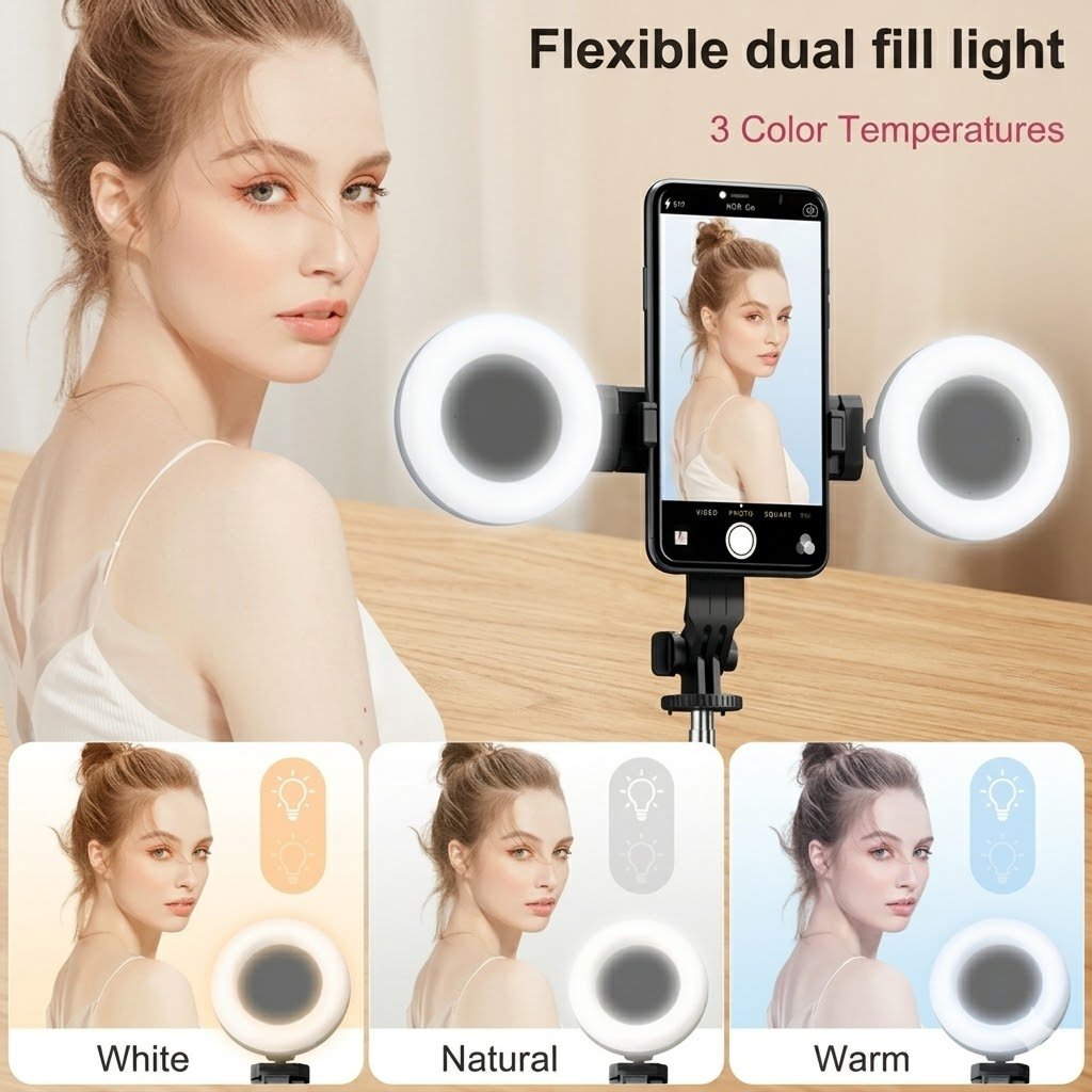 🔥49% Off📱New 6 in 1 Selfie Stick With Fill Light