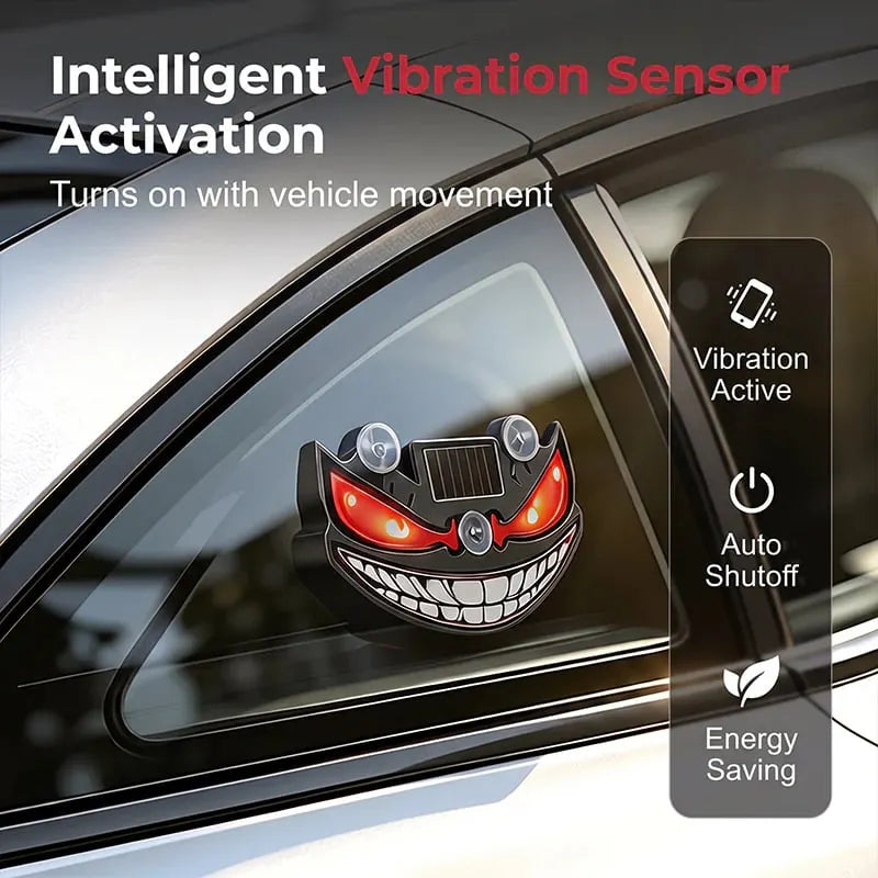🎉 Solar Devil Eye LED Car Warning Light