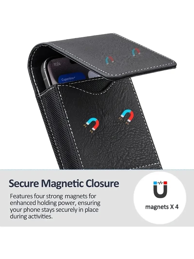 🔥 HOT SALE 🔥⚡Big Discount | Waist Belt Cell Phone Pouch 📱 Multi-Pocket Leather  Card Holder