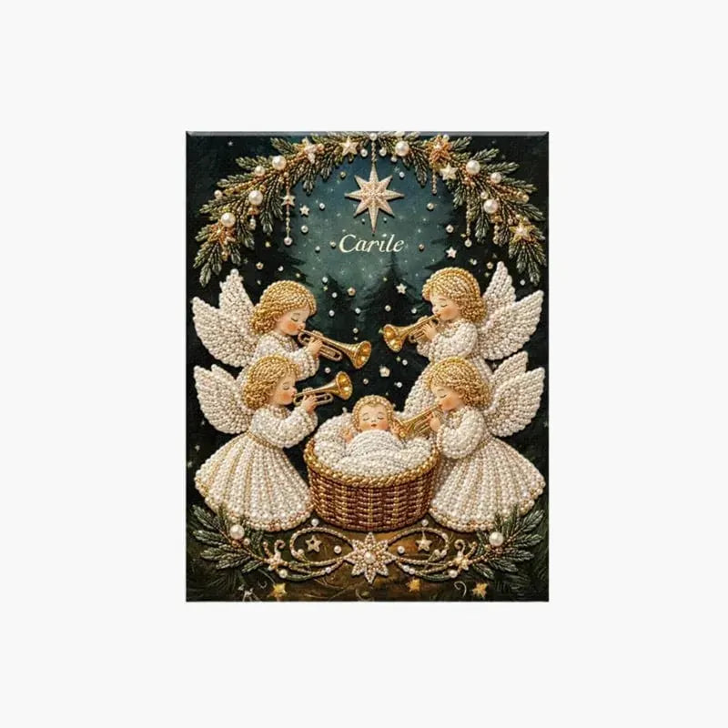 🎉🎄 Premium 3D Diamond Jesus Birth Nativity Scene Painting Art Kit | Luxury Flocked Canvas with Scratch-Resistant Non-Fading Diamond Beads DIY Christmas Faith Decor 🌟✝️💎