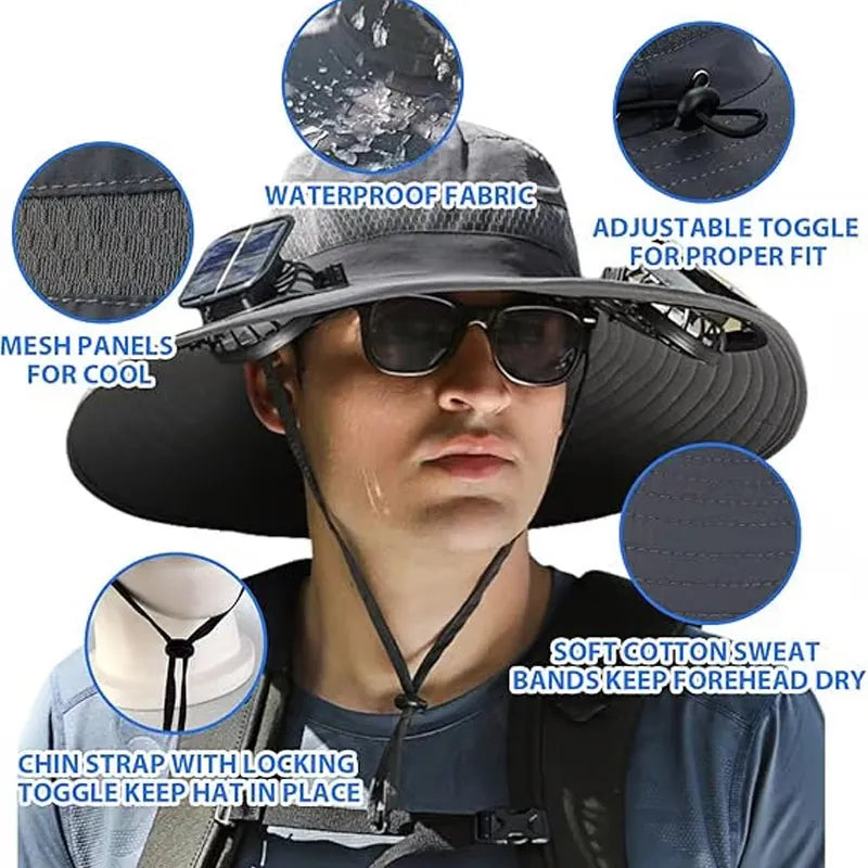 🎁Hot Sale 50%OFF💖Ultralight Solar Fan Sun Hat