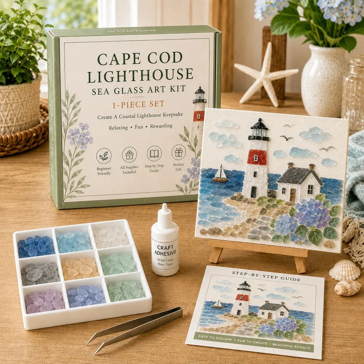 🎉 ✨ Timeless American Destinations Sea Glass Art Kit