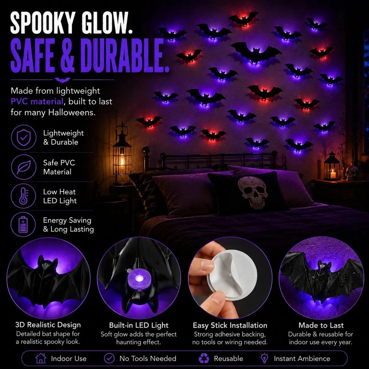 🎉 🦇 Halloween Sale: 3D LED Flying Bat Wall Decor – Create a Spooky Atmosphere in Minutes