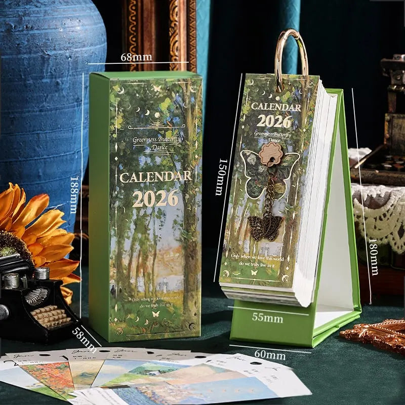 🔥LAST DAY: BUY 3 GET 1 FREE - 🎨 2026 Vintage European Style Oil Painting Flip Calendar (365 Pages)