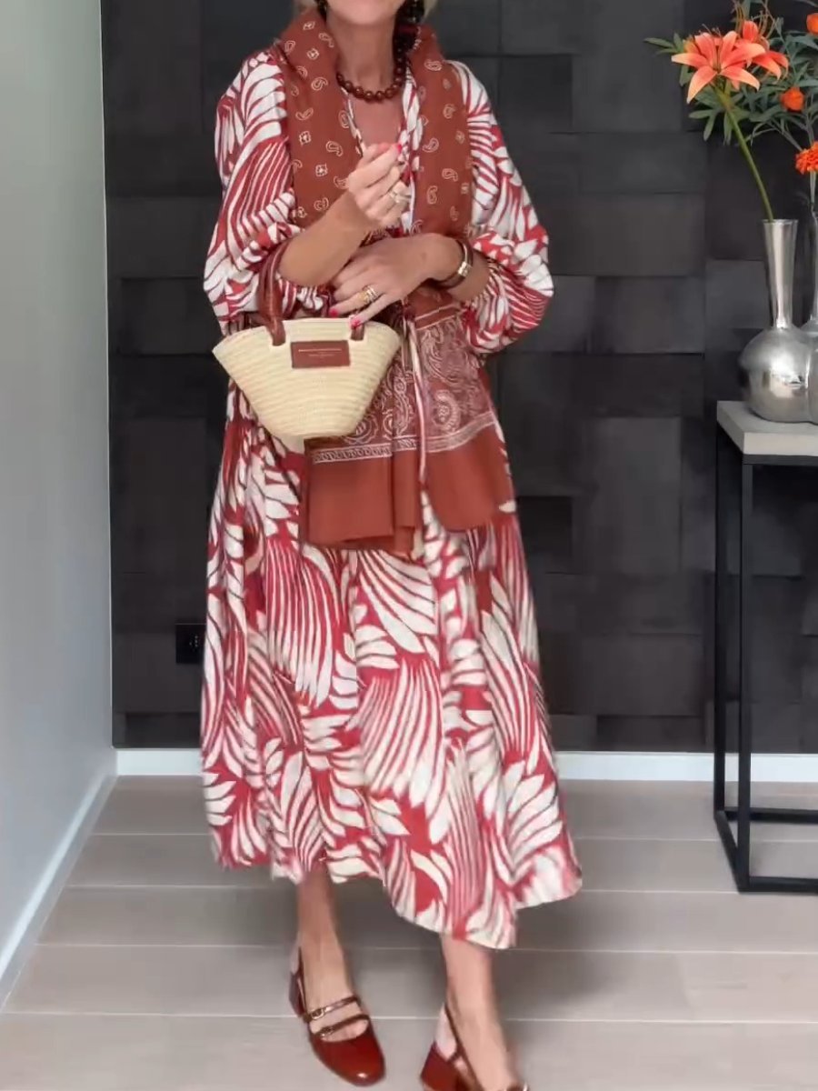 Women's Printed Tie Dress