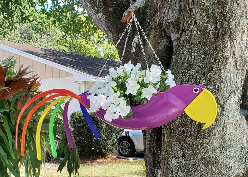 Flying Parrot Flower Pot