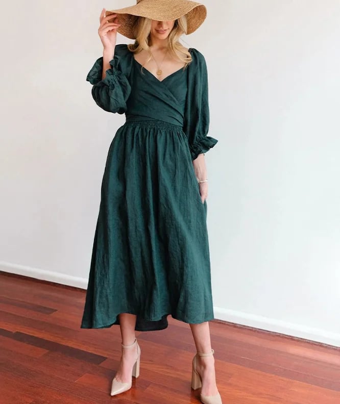 🔥Last Day Promotion - BUY 2 FREE SHIPPING🔥French Ruffled Lantern Sleeves Multi-wear Dress