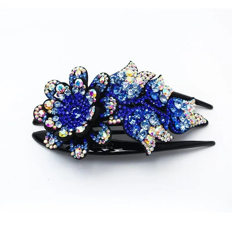 BUY 2 GET 1 FREE🎁Rhinestone Double Flower Hair Clip