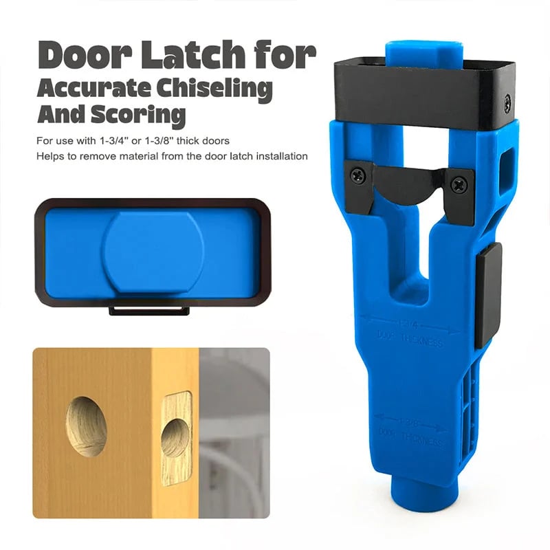 🔥 HOT SALE 🔥🛠️ LIMITED-TIME 50% OFF! 🚪 Professional Door Latch Installation Tool – Accurate Mortise Guide, Durable ABS, Adjustable 🔨