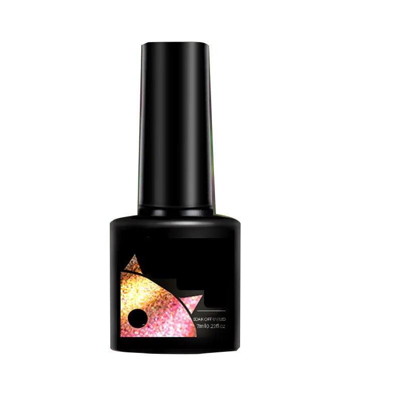 💖Glitter Rainbow Cat Eye Gel Nail Polish