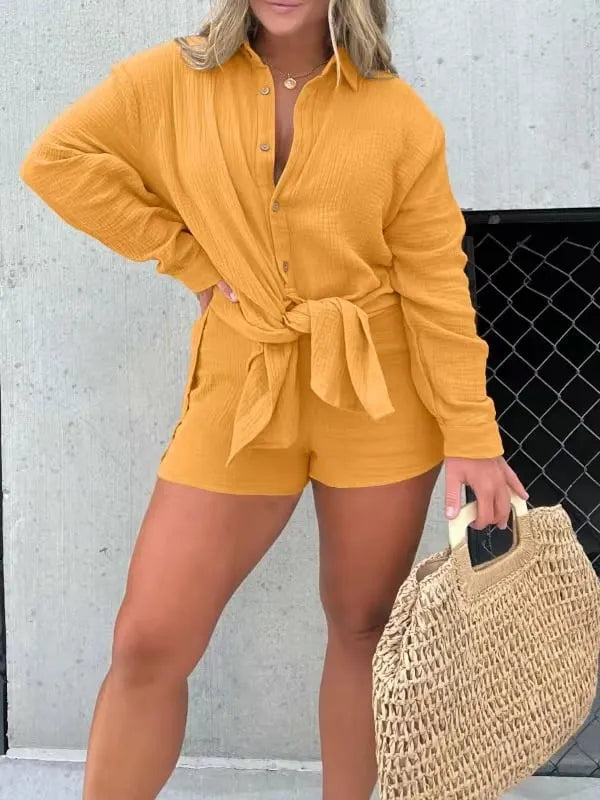 Double-layer Shirt & Shorts Romper Dress (Buy 2 Free Shipping)