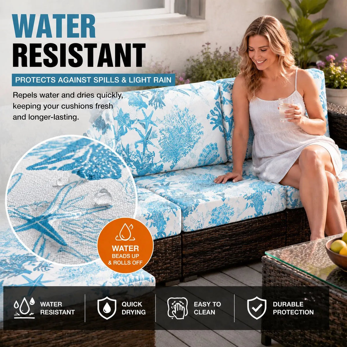 🎉🛋️ Outdoor Patio Sofa Cushion Covers 🔥
