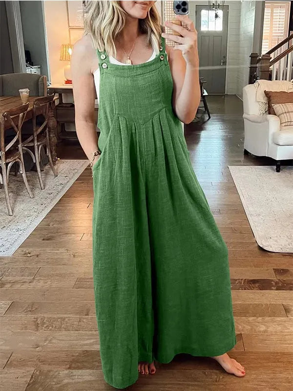 ❤️Buy 2 Free Shipping-Women's Sleeveless Wide Leg Jumpsuit with Pockets