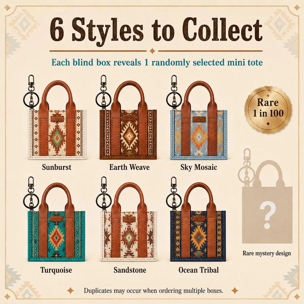 🤠Southwestern Mini Tote Blind Box – Unbox a Little Western Surprise