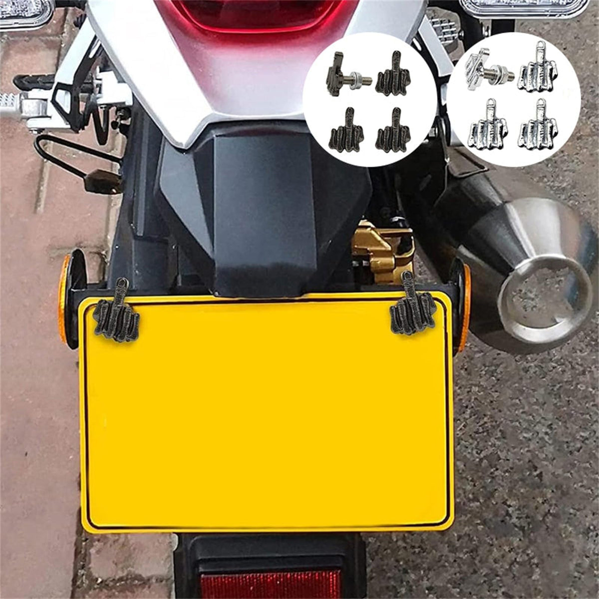 Motorcycle Universal Finger License Plate Screw