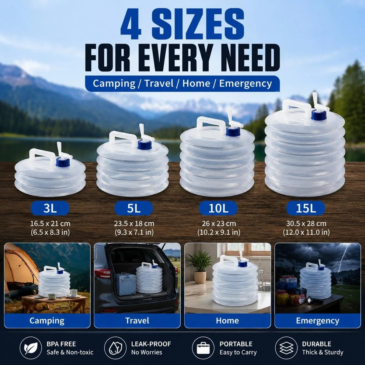 📢📢50% OFF !! ⏰Collapsible Water Container with Spigot