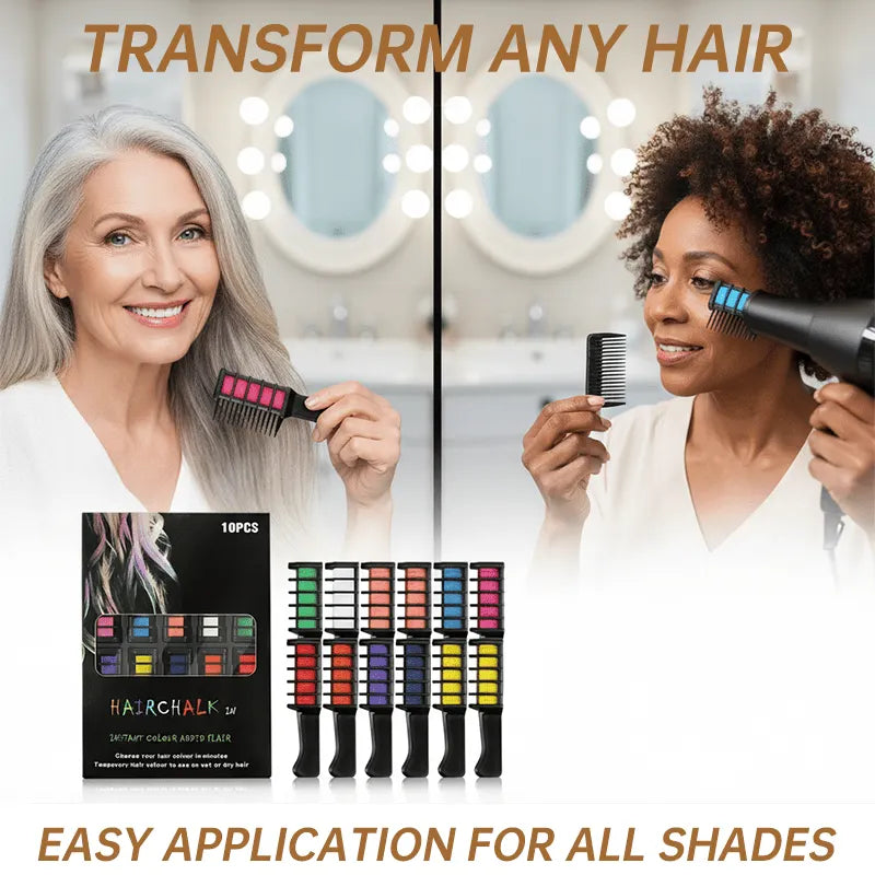 Festive Fun Hair Chalk Combs